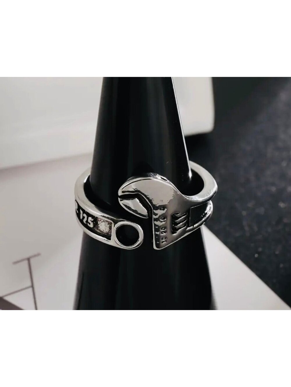 New - Silver - Tool Wrench Open Adjustable Ring